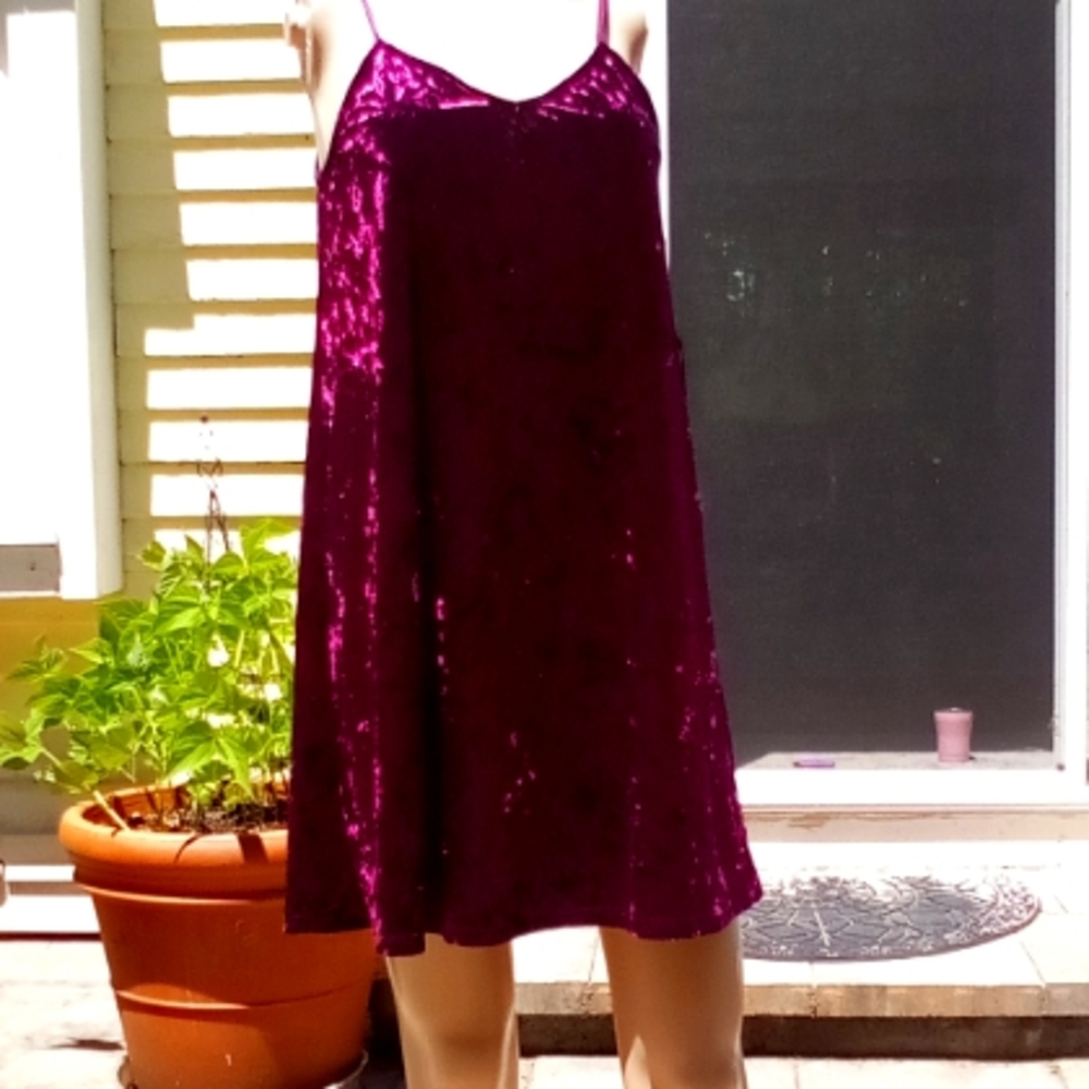NWOT purple baby doll dress small
